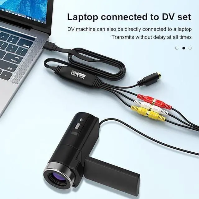 Alt view image 2 of 7 - VHS to Digital Converter USB Video Capture Card RCA AV to USB Audio Video Transfer Grabber Convert Analog VHS VCR to Digital Adapter for PC DV Camera DSLR DVD Compatible Windows Mac OS