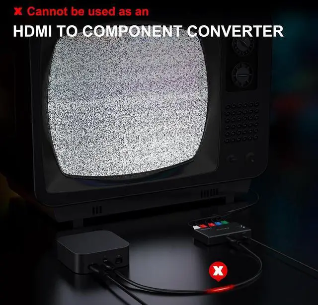 Alt view image 5 of 7 - Component to HDMI Converter YPbPr RGB + R/L Audio to HDMI v1.3 Converter Adapter Support 1080P 2 Channel LPCM for HDTV PS2 PS3 HDVD Player Wii Xbox