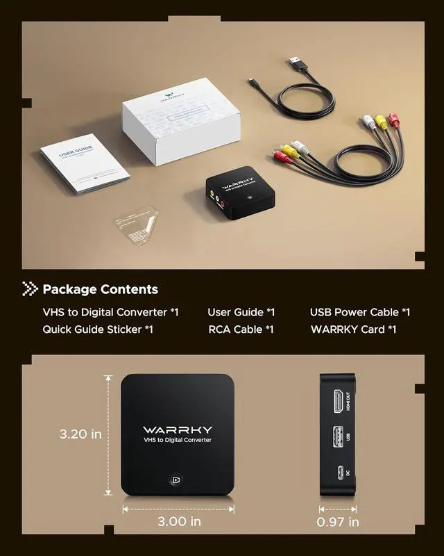 Alt view image 6 of 7 - VHS to Digital Converter RCA to HDMI Converter with Standalone Recording (No PC Needed No Software Needed) Record VHS PS/PS2/PS3 VCR Hi8 Camcorder and More RCA/AV Devices to Digital