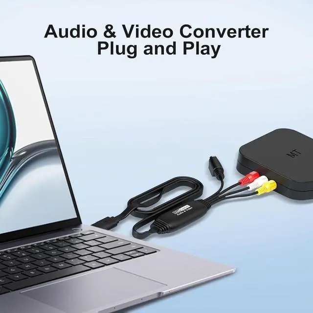 Alt view image 4 of 7 - VHS to Digital Converter 1080P Video Capture Card Device AV to USB Converter RCA to USB Converter for VHS VCR Hi8 to Digital for Tape Player Camcorder PC TV Windows Mac OS (Male)