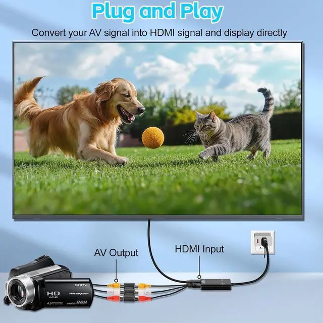 Alt view image 4 of 7 - VHS to Digital - RCA to HDMI Converter USB Video Capture Card for Hi8/VCR/DVD/AV/PS2/Wii Analog to Digital Adapter for Saving Old Memories to Modern Laptop Computer Electronics