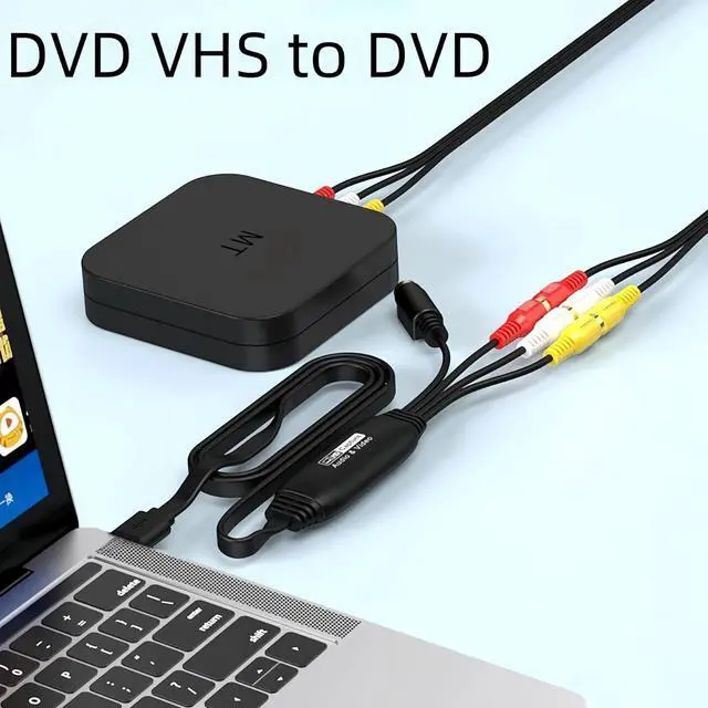 Alt view image 4 of 7 - VHS to Digital Converter USB Video Capture Card RCA AV to USB Audio Video Transfer Grabber Convert Analog VHS VCR to Digital Adapter for PC DV Camera DSLR DVD Compatible PC TV MAC Windows Vista