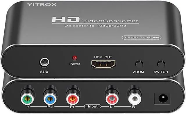 Main image of Component to HDMI Converter Upscaler Scaler YPbPr to HDMI Converter Support 1080P for Wii PS2 PS3 Xbox 360 Blu ray Player DVD and More