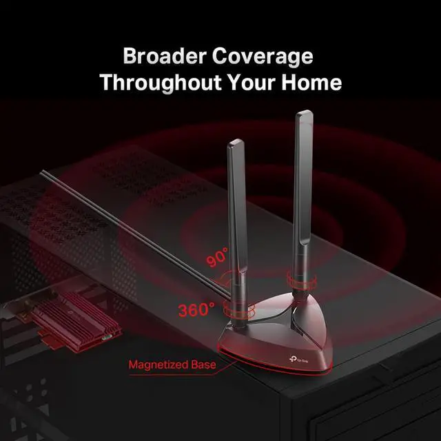 Alt view image 4 of 7 - WiFi 6 AX3000 PCIe WiFi Card (Archer TX3000E) Up to 2400Mbps Bluetooth 5.3 802.11AX Dual Band Wireless Adapter with MU-MIMO OFDMA Ultra-Low Latency Supports Windows 11 10 (64bit)