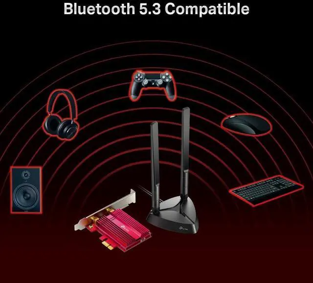 Alt view image 6 of 7 - WiFi 6 AX3000 PCIe WiFi Card (Archer TX3000E) Up to 2400Mbps Bluetooth 5.3 802.11AX Dual Band Wireless Adapter with MU-MIMO OFDMA Ultra-Low Latency Supports Windows 11 10 (64bit)