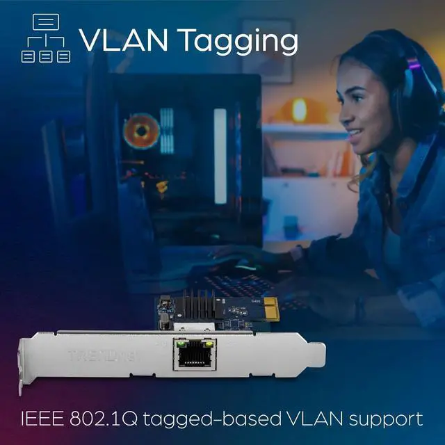 Alt view image 7 of 7 - TRENDnet 2.5GBase-T PCIe Network Adapter, TEG-25GECTX