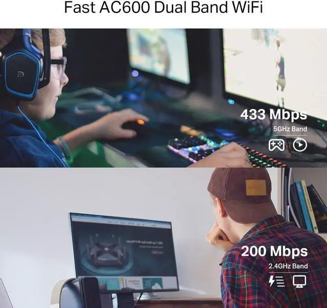 Alt view image 4 of 6 - PCIe WiFi Card AC600 for Desktop PC Dual Band Wireless Internal Network Card(Archer T2E) High-Gain Antenna MU-MIMO WPA3 Low Profile Supports Windows 10/11