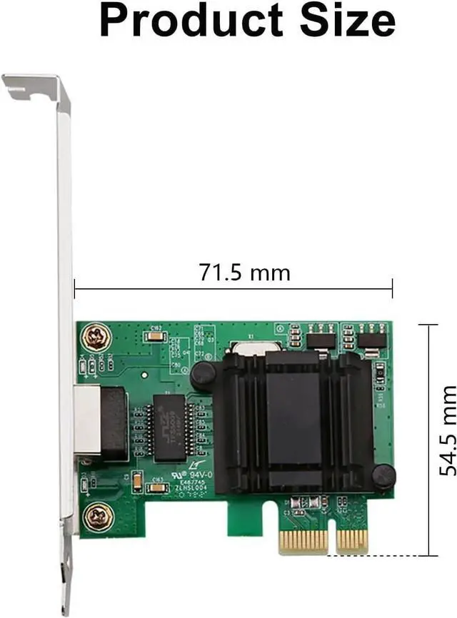 Alt view image 4 of 7 - 1G Gigabit Desktop PCI-e Network Adapter (NIC) with Intel 82574L Chip 10/100/1000Mbps Ethernet Network Card Single Copper RJ45 Port PCI-e X1 Compare to Intel EXPI9301CT/EXPI9301CTBLK