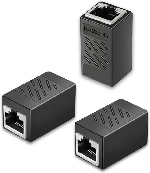 Alt view image 7 of 7 - 3 Pack Ethernet Coupler Premium Gold Plated Ethernet Extender RJ45 Coupler Female to Female for Cat7/ Cat6/ Cat5/ Cat5e Network Cable