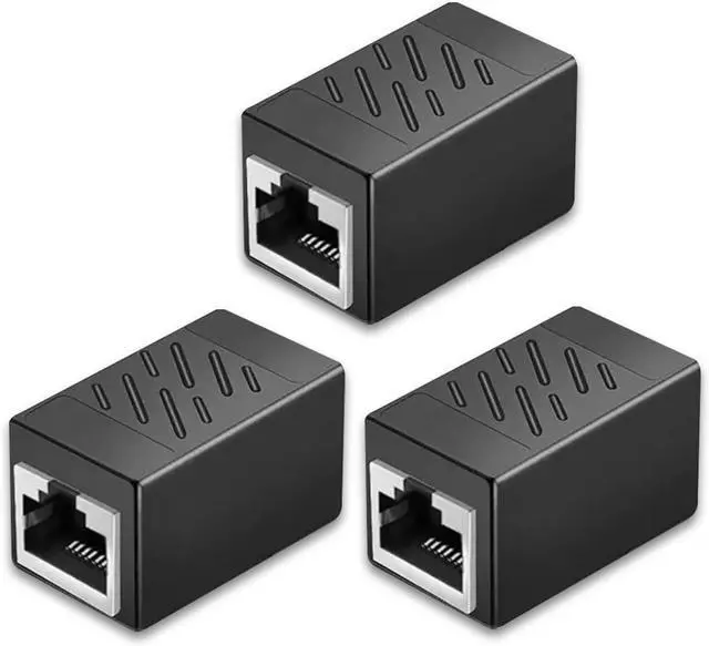 Main image of 3 Pack Ethernet Coupler Premium Gold Plated Ethernet Extender RJ45 Coupler Female to Female for Cat7/ Cat6/ Cat5/ Cat5e Network Cable