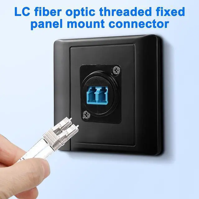Alt view image 5 of 7 - LC to LC Fiber Optic Panel Mount Adapter Connector D-Type LC Female to Female Coupler Single-Mode Multimode Module Socket for Fiber Optic Network LAN LC Patch Panel-1 PCS