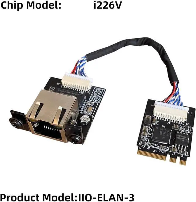 Alt view image 3 of 7 - M.2 A E Key to 2.5 Gigabit Ethernet Module i225v i226v 2.5G Ethernet Server NIC 10/100/1000/25000 Mbps RJ45 LAN Multi-Gigabit M.2 Network Card Support 2230 (15CM i226 M.2 A+E Key)