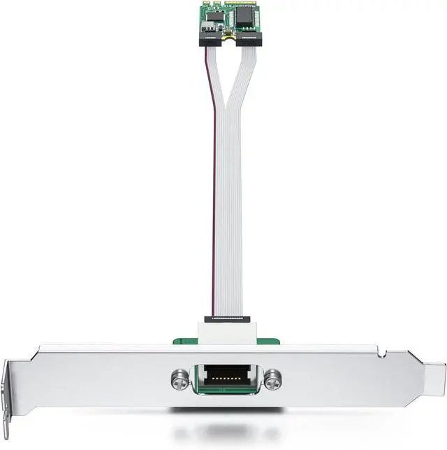 Alt view image 3 of 5 - H!Fiber M.2 A+E Key 2.5G Ethernet Network Card Realtek RTL8125 Controller 10/100/1000/2500 Mbps Single RJ45 Port PCIe X1 with 0.18m(0.59ft) Cable 2.5 Gigabit NIC for Windows/Windows Server/Linux