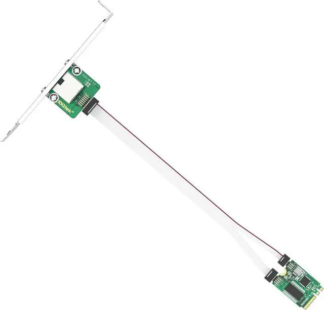 Alt view image 4 of 5 - H!Fiber M.2 A+E Key 2.5G Ethernet Network Card Realtek RTL8125 Controller 10/100/1000/2500 Mbps Single RJ45 Port PCIe X1 with 0.18m(0.59ft) Cable 2.5 Gigabit NIC for Windows/Windows Server/Linux