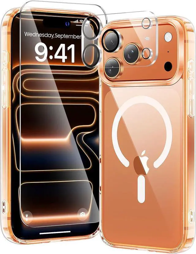 Main image of 3 in 1 for iPhone 17 Pro Max Case Clear Fits MagSafe Not Yellowing Screen Protector*1 Camera Lens Protector*1 Military-Grade Protection for Phone Cover 6.9 inch