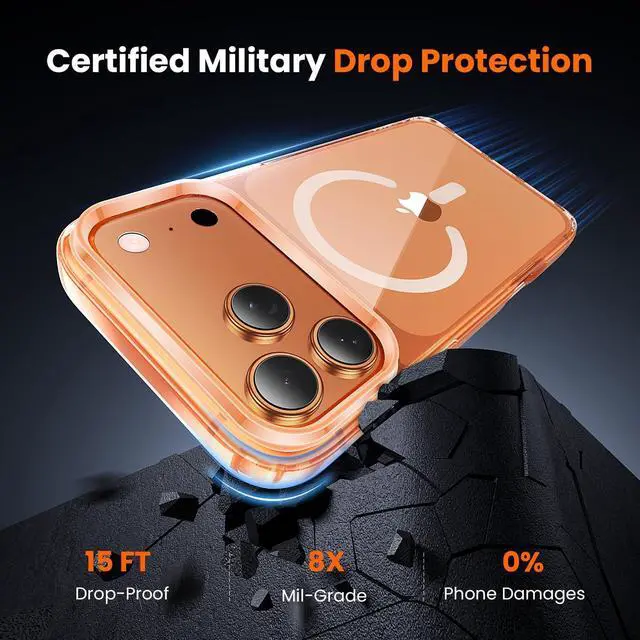 Alt view image 3 of 7 - 3 in 1 for iPhone 17 Pro Max Case Clear Fits MagSafe Not Yellowing Screen Protector*1 Camera Lens Protector*1 Military-Grade Protection for Phone Cover 6.9 inch