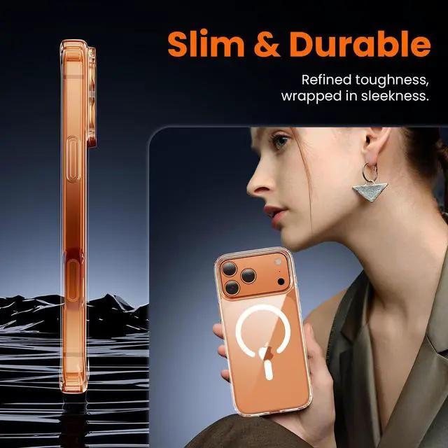 Alt view image 5 of 7 - 3 in 1 for iPhone 17 Pro Max Case Clear Fits MagSafe Not Yellowing Screen Protector*1 Camera Lens Protector*1 Military-Grade Protection for Phone Cover 6.9 inch