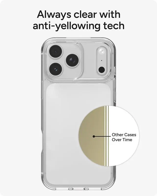 Alt view image 3 of 7 - Crystal Palace Lite Case for iPhone 17 Pro Max - Clear Drop Protection (10ft/3m) Ultra-Slim & Lightweight Sleek & Minimalistic Phone Case with Transparent Design Anti-Yellowing Technology