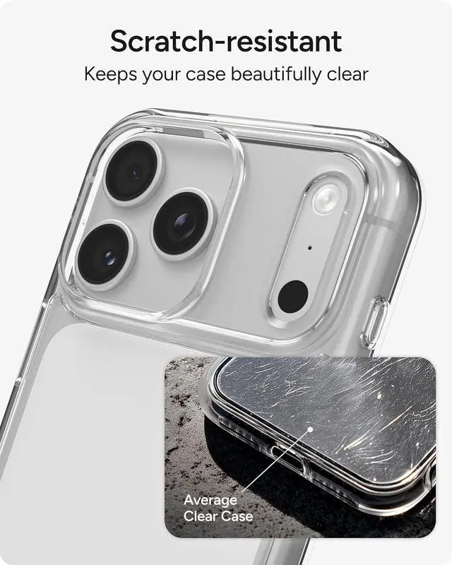 Alt view image 5 of 7 - Crystal Palace Lite Case for iPhone 17 Pro Max - Clear Drop Protection (10ft/3m) Ultra-Slim & Lightweight Sleek & Minimalistic Phone Case with Transparent Design Anti-Yellowing Technology