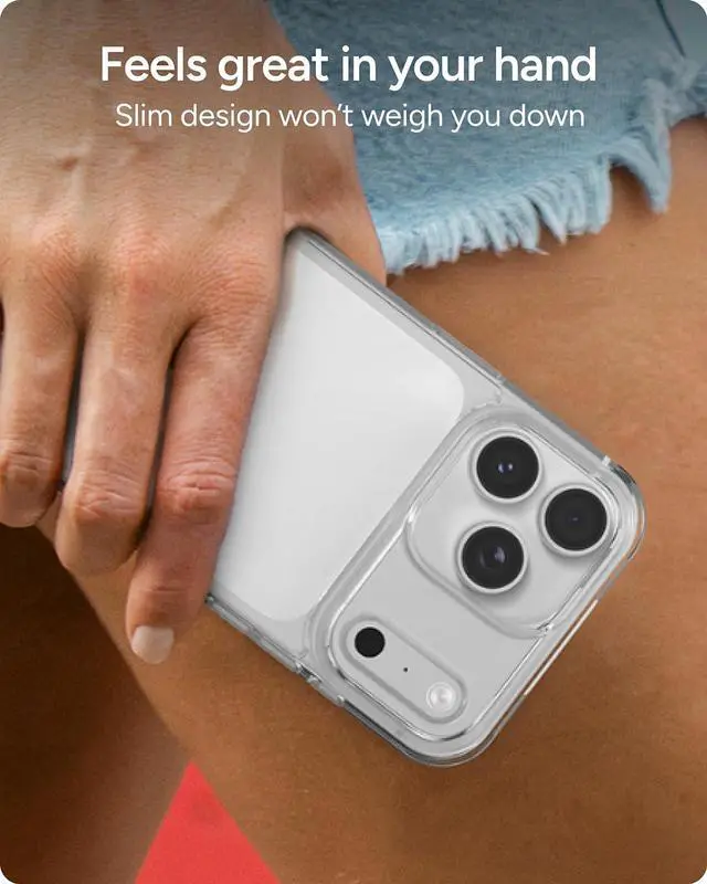 Alt view image 7 of 7 - Crystal Palace Lite Case for iPhone 17 Pro Max - Clear Drop Protection (10ft/3m) Ultra-Slim & Lightweight Sleek & Minimalistic Phone Case with Transparent Design Anti-Yellowing Technology