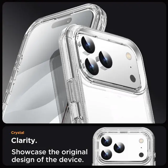 Alt view image 3 of 7 - for iPhone 17 Pro Max Case Clear 3 in 1 Heavy Duty Drop Protection Full Body Rugged Shockproof/Dust Proof 3-Layer Military Protective Tough Durable Cover for iPhone 17 Pro Max 6.9_1
