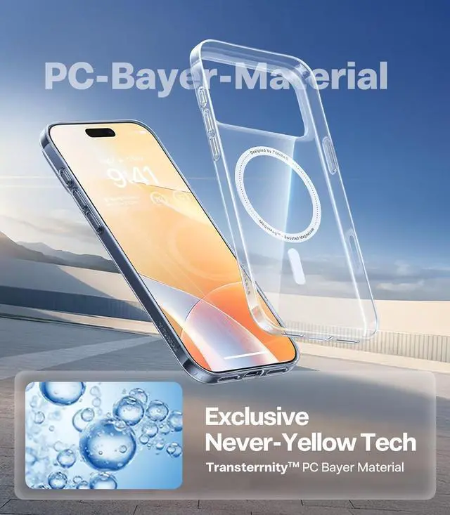 Alt view image 6 of 7 - Magnetic Slim-Fit for iPhone 17 PRO MAX Case Ultra-Thin 17 ProMax Phone Case Compatible with MagSafe Light Anti-Scratch Matte Hard PC Bayer 6.9 inch OriginFit Clear