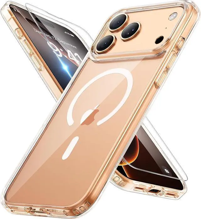 Main image of Magnetic for iPhone 17 Pro Max Case with Screen Protector [Compatible with MagSafe] Slim Thin Phone Case Military-Grade Protected for 17 ProMax Cover Bumper 6.9 Clear