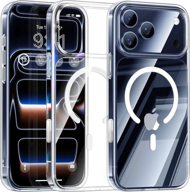 Main image of Magnetic for iPhone 17 Pro Max Case Crystal Clear - Compatible with Mag Safe 17 Pro Max Case Camera Control Anti-Yellowing Transparent Military Shockproof Phone Cover for iPhone 17Pro Max