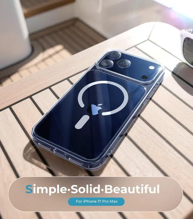 Alt view image 7 of 7 - Magnetic for iPhone 17 Pro Max Case Crystal Clear - Compatible with Mag Safe 17 Pro Max Case Camera Control Anti-Yellowing Transparent Military Shockproof Phone Cover for iPhone 17Pro Max