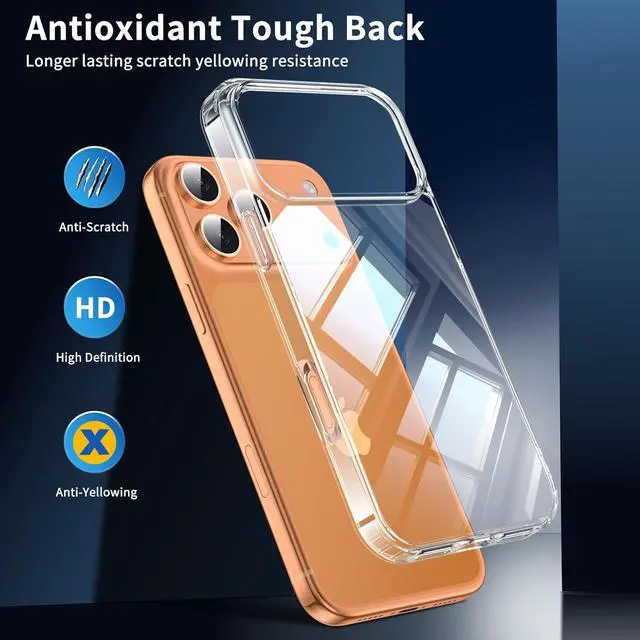 Alt view image 5 of 6 - for iPhone 17 Pro Max Case Clear [Anti-Yellowing][Military-Grade Protection] Shockproof Silicone TPU Ultra Slim Phone Case for iPhone 17 Pro Max 5G 2025 Cover Crystal Clear