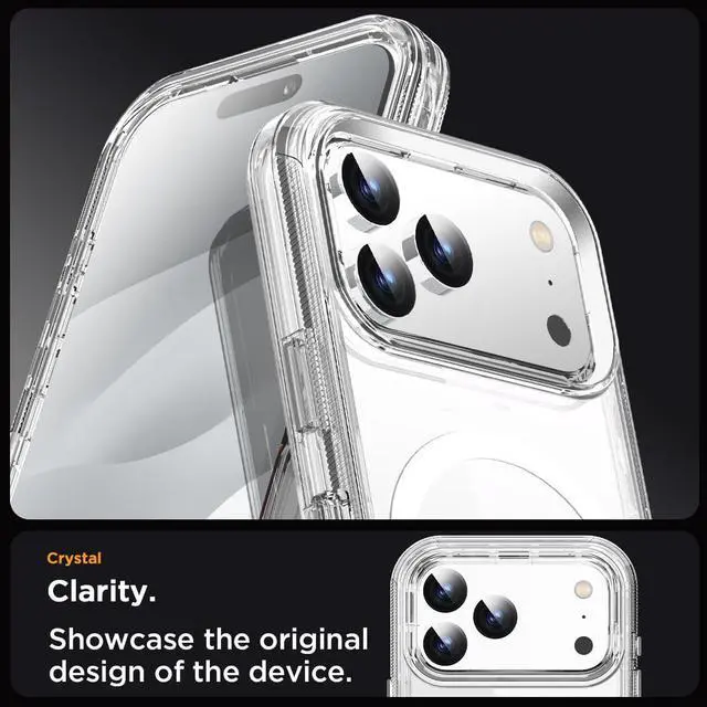 Alt view image 3 of 7 - for iPhone 17 Pro Max Case Clear Compatible with MagSafe 3 in 1 Heavy Duty Drop Protection Full Body Rugged Shockproof/Dust Proof 3-Layer Military Protective Tough Durable Cover 6.9_1
