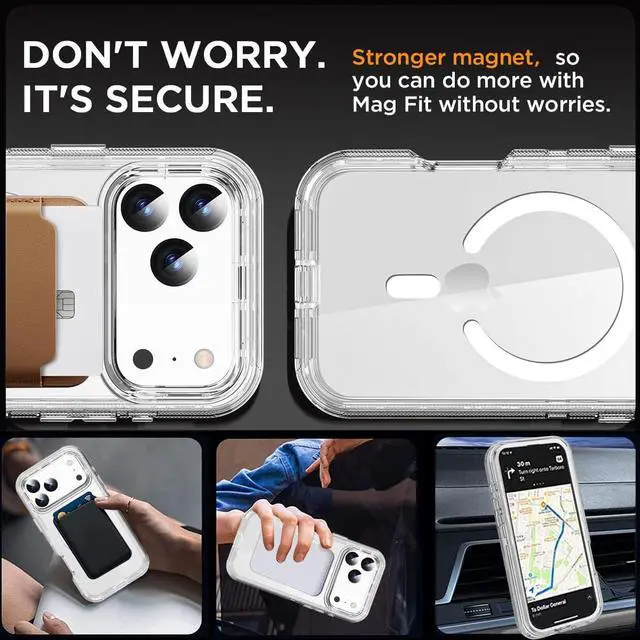 Alt view image 5 of 7 - for iPhone 17 Pro Max Case Clear Compatible with MagSafe 3 in 1 Heavy Duty Drop Protection Full Body Rugged Shockproof/Dust Proof 3-Layer Military Protective Tough Durable Cover 6.9_1