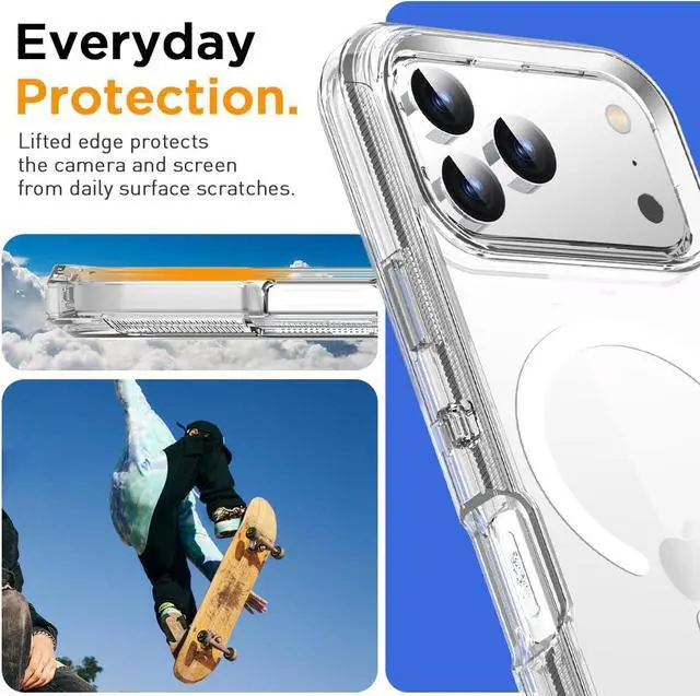 Alt view image 7 of 7 - for iPhone 17 Pro Max Case Clear Compatible with MagSafe 3 in 1 Heavy Duty Drop Protection Full Body Rugged Shockproof/Dust Proof 3-Layer Military Protective Tough Durable Cover 6.9_1