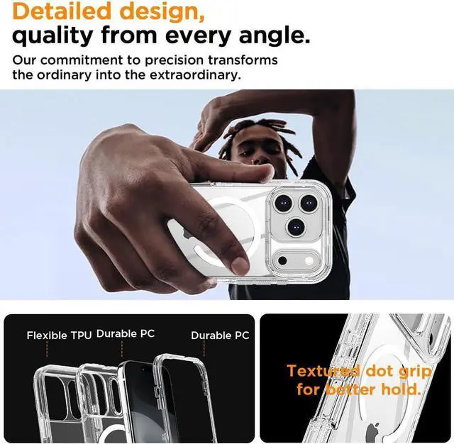 Alt view image 3 of 7 - for iPhone 17 Pro Max Case Clear with Magsafe Heavy Duty Drop Protection Full Body Rugged Shockproof/Dust Proof Triple Layer Transparent Military Protective Tough Durable for 17 ProMax 6.9_1