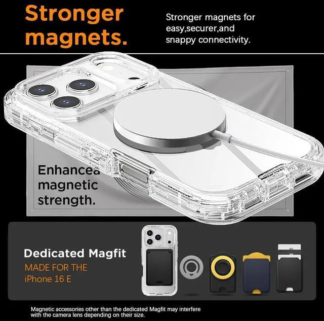 Alt view image 5 of 7 - for iPhone 17 Pro Max Case Clear with Magsafe Heavy Duty Drop Protection Full Body Rugged Shockproof/Dust Proof Triple Layer Transparent Military Protective Tough Durable for 17 ProMax 6.9_1