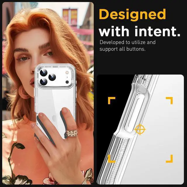 Alt view image 5 of 7 - for iPhone 17 Pro Max Case Clear 3 in 1 Heavy Duty Drop Protection Full Body Rugged Shockproof/Dust Proof 3-Layer Military Protective Tough Durable Cover for iPhone 17 Pro Max 6.9_1