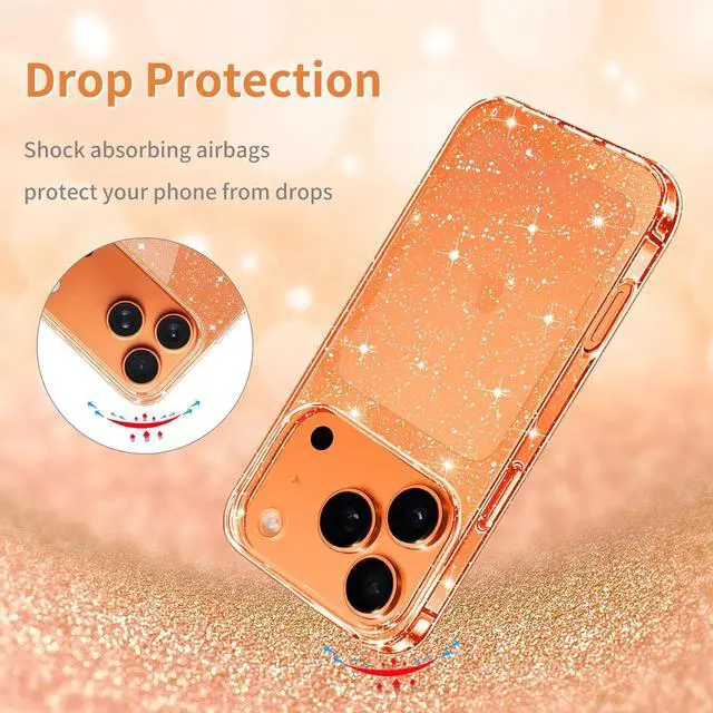 Alt view image 5 of 7 - Compatible with iPhone 17 Pro Max Case Clear Glitter Sparkle Soft TPU Transparent Shockproof Women Girls Slim Bling Sparkly Bumper Cover Phone Cases