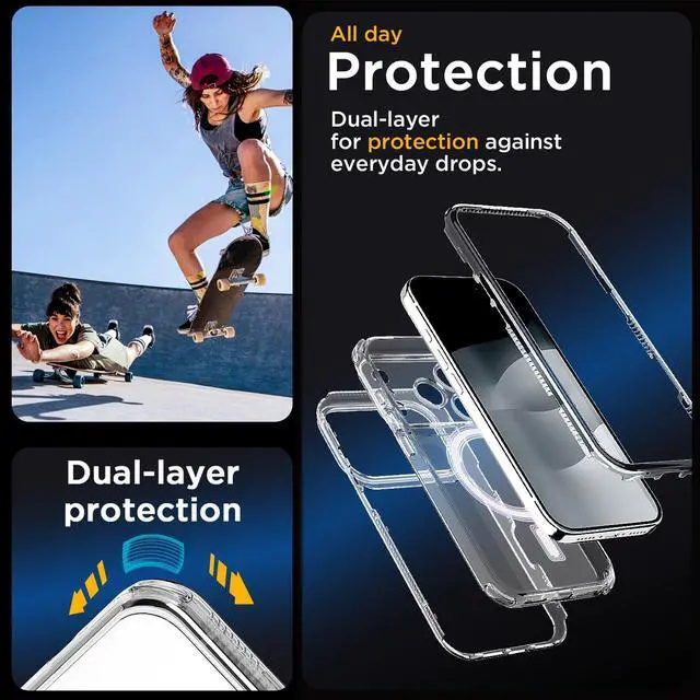 Alt view image 3 of 7 - for iPhone 17 Pro Max Case Clear Built for MagSafe 3 in 1 Heavy Duty Drop Protection Rugged Shockproof/Drop/Dust Proof 3-Layer Protective Durable Magnetic Cover for iPhone 17 Pro Max 6.9_1