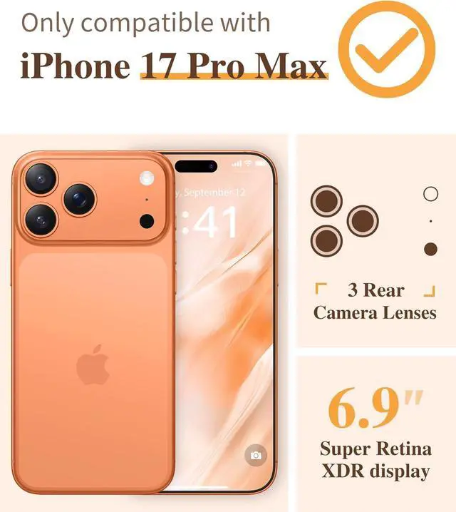 Alt view image 2 of 7 - for iPhone 17 Pro Max Case [Upgraded Full Camera Protection][Not Yellowing][Screen Protector] Shockproof Protective Clear Floral Phone Case for iPhone 17 Pro Max 6.9 (Magic Butterfly)