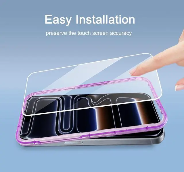 Alt view image 6 of 6 - 3 Pack Screen Protector for iPhone 17 Pro Max [6.9 inch] + 3 Pack Camera Lens Protector with Installation Frame Dynamic Island Compatible Case Friendly[Not for iPhone 17/17 Pro/iPhone Air]