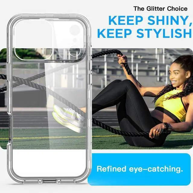 Alt view image 3 of 7 - for iPhone 17 Pro Max Clear Case(6.9) Heavy Duty Drop Protection Full Body Rugged Shockproof/Dust Proof 3-Layer Military Protective Tough Durable Phone Cover for iPhone 17 Pro Max 2025