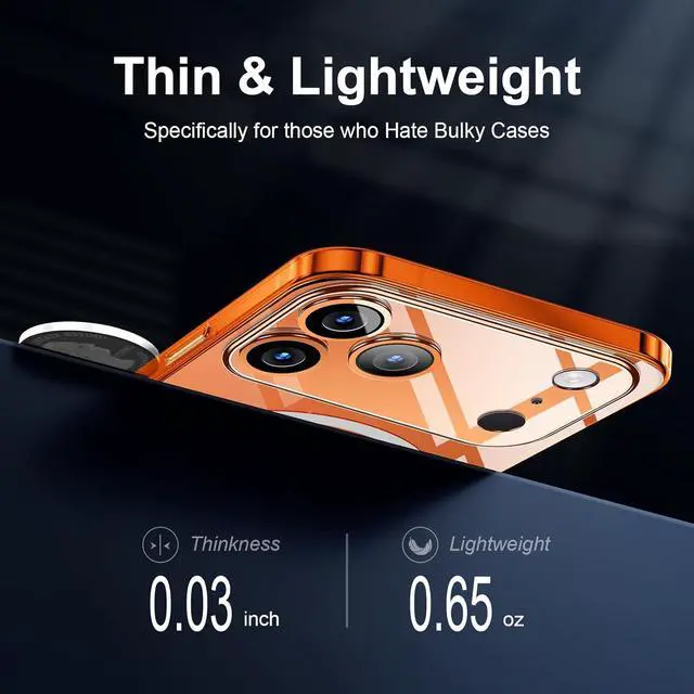 Alt view image 2 of 6 - Magnetic Slim Designed for iPhone 17 Pro Max Case[Compatible with MagSafe] Thin Finish Skin Hard Back Case [Non Yellowing] Ultra Protective Fit Cover with Camera Protection 6.9 Inch (Clear)