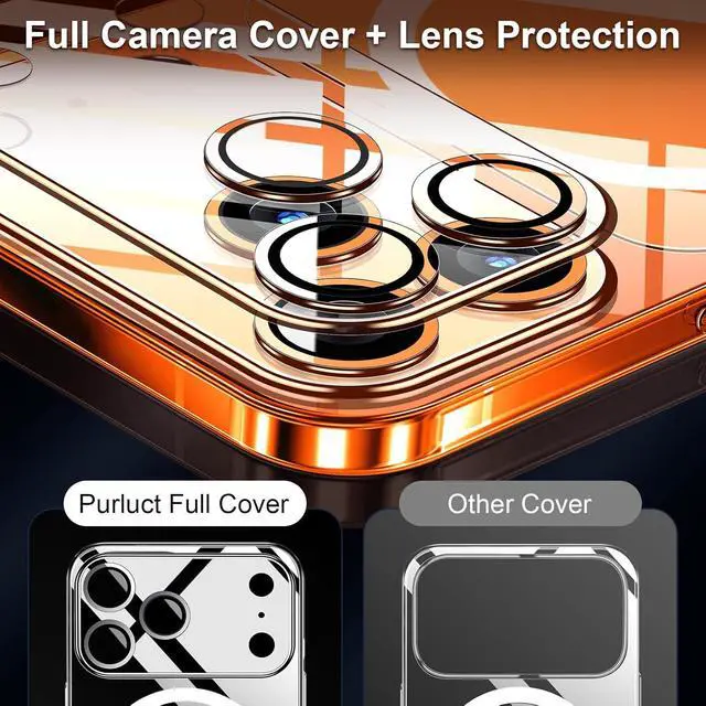 Alt view image 3 of 6 - Magnetic Slim Designed for iPhone 17 Pro Max Case[Compatible with MagSafe] Thin Finish Skin Hard Back Case [Non Yellowing] Ultra Protective Fit Cover with Camera Protection 6.9 Inch (Clear)