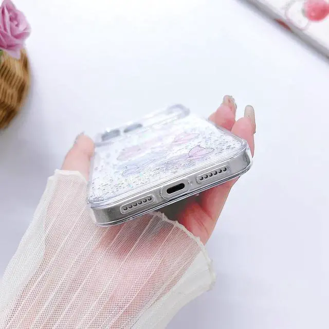 Alt view image 6 of 6 - Compatible iPhone 17 Pro Max Case Clear Butterfly Women Girls Flexible TPU Stars Sparkle Glitter Anti-Scratch Shockproof Protective Phone Cover for iPhone 17 Pro Max (Pink Butterfly)