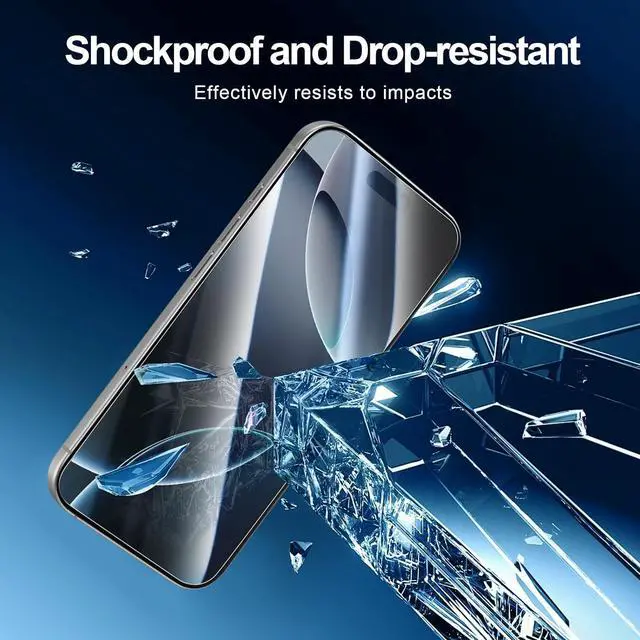 Alt view image 6 of 7 - NEWC 3 Pack Designed for iPhone 17 Pro Max iPhone 16 Pro Max Screen Protector (6.9 inches) Enhanced Tempered Glass Protection with Easy Installation Tool Included Case Friendly Ultra Resistant