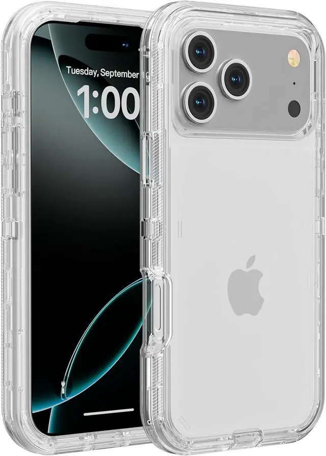 Main image of Shockproof Case Designed for iPhone 17 Pro Max Heavy Duty Military Grade Protection Rugged Full Body Translucence Phone Cover for iPhone 17 ProMax 6.9 inch Clear White