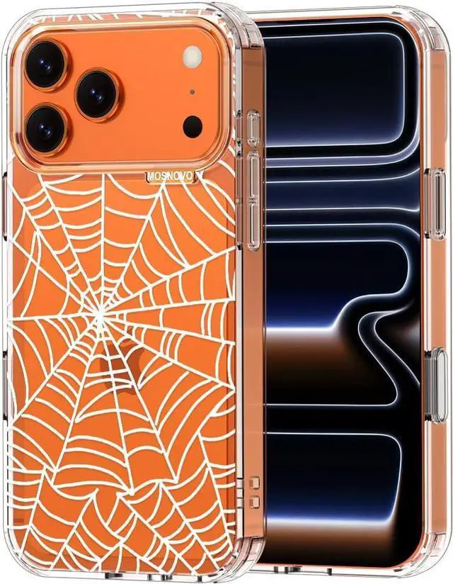 Main image of for iPhone 17 Pro Max Case | Military Grade 6.6ft Drop Tested | Camera Control | Clear with Spider Web Design
