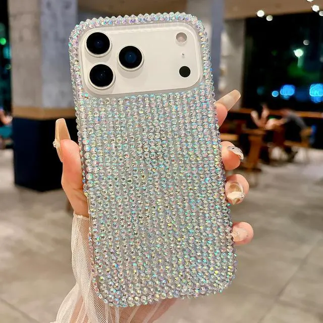Alt view image 2 of 7 - for iPhone 17 Pro Max Glitter Bling Case Cute Luxury 3D Colorful Sparkly Shiny Crystal Rhinestones Diamonds Clear Bumper Shockproof Women Girls Slim Protective Case for iPhone 17 Pro Max 6.9