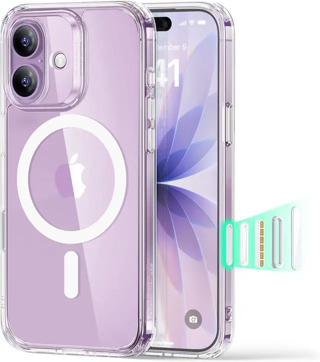 Main image of for iPhone 17 Case Camera Control Compatible with MagSafe Shockproof Military-Grade Protection Magnetic Phone Case for iPhone 17 Classic Hybrid Case Clear