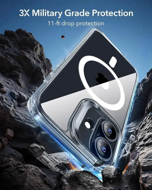 Alt view image 4 of 7 - for iPhone 17 Case Camera Control Compatible with MagSafe Shockproof Military-Grade Protection Magnetic Phone Case for iPhone 17 Classic Hybrid Case Clear